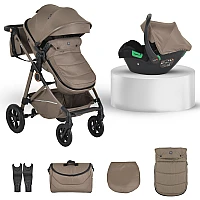 Комбинирана бебешка количка 2 в 1 Lara Beige от Moni