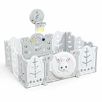 Детски пясъчник и ограда Сгъваема 160/115 The White Rabbit от Moni Garden