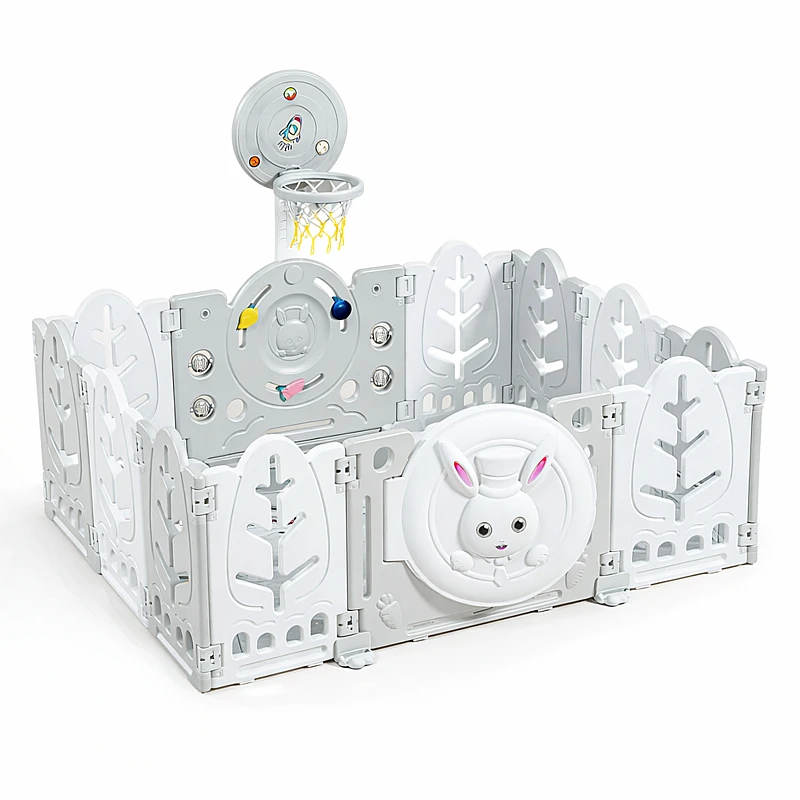 Детски пясъчник и ограда Сгъваема 160/115 The White Rabbit от Moni Garden
