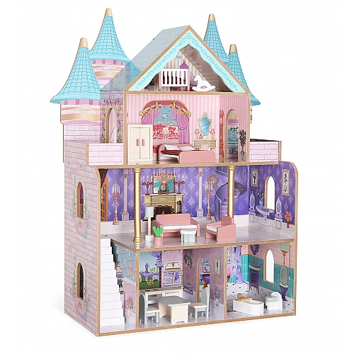 Детска дървена къща за кукли The Castle от Moni Toys